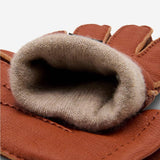 Matteo (brown) - Italian gloves made of American deerskin leather with cashmere lining