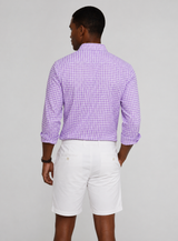 Mauro Long Sleeve Check Tech Shirt - Lavender - Buki - Flyclothing LLC