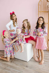 Mauve What's Up Buttercup L/S Flutter Sleeve Leotard - Mila & Rose ® - Flyclothing LLC