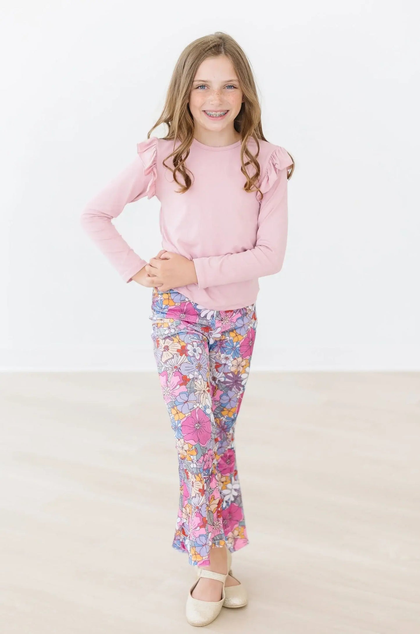 Mauve What's Up Buttercup Ribbed Velvet Bells - Mila & Rose ® - Flyclothing LLC