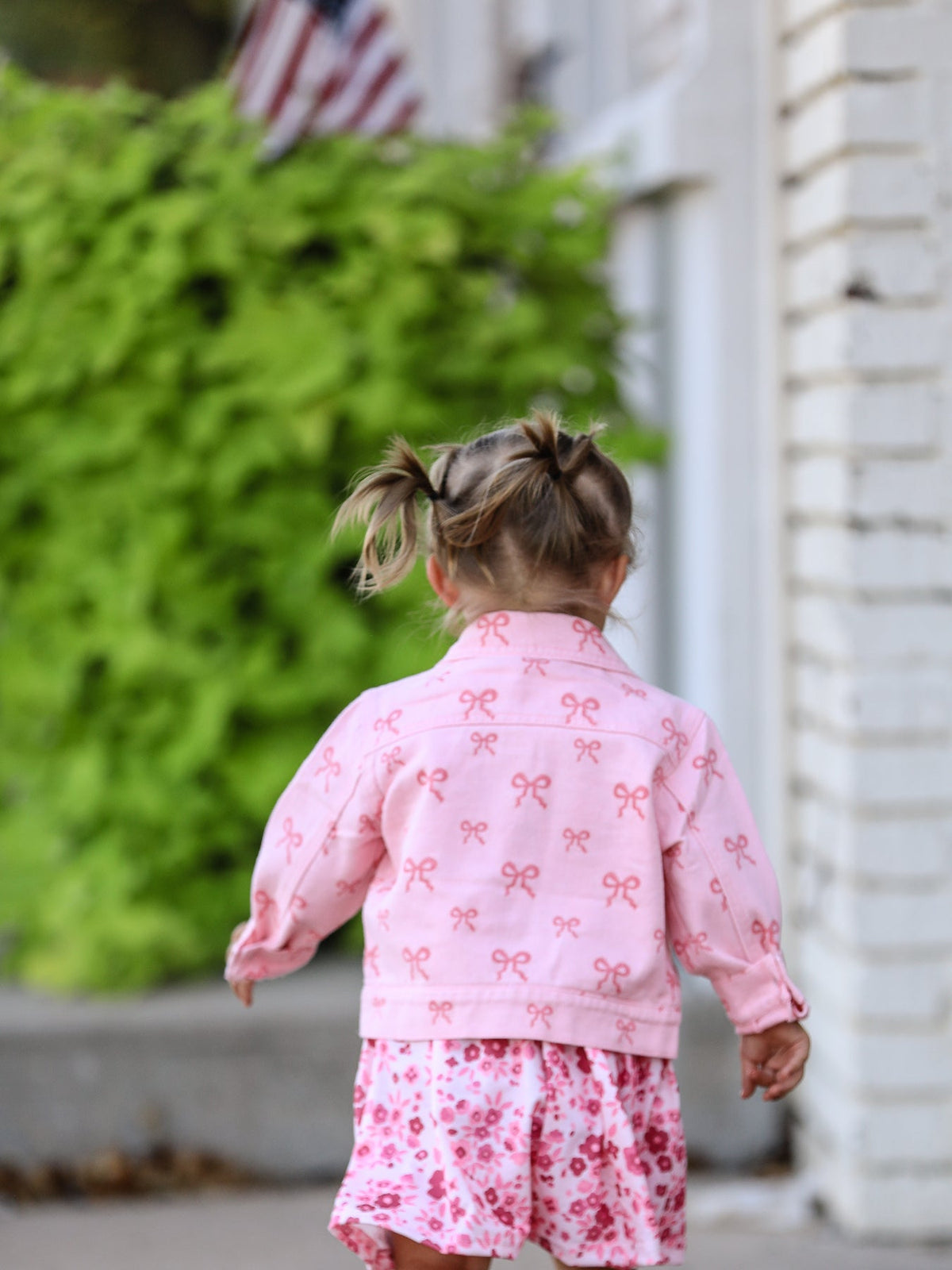 Pink Fall Girls Denim Jacket - Rylee Faith Designs - Flyclothing LLC
