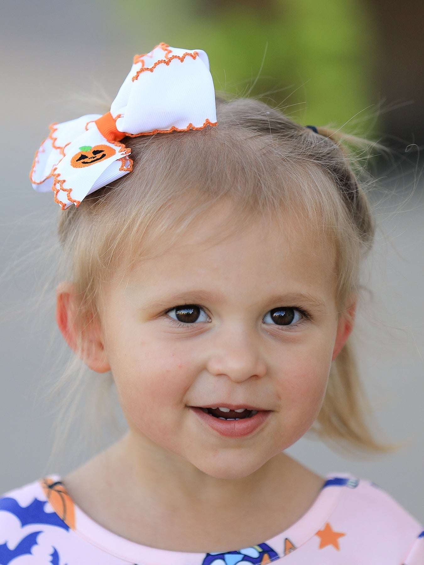 Halloween Pumpkin Bow Hairpin