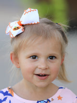 Halloween Pumpkin Bow Hairpin - Rylee Faith Designs - Flyclothing LLC