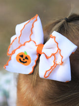 Halloween Pumpkin Bow Hairpin - Rylee Faith Designs - Flyclothing LLC