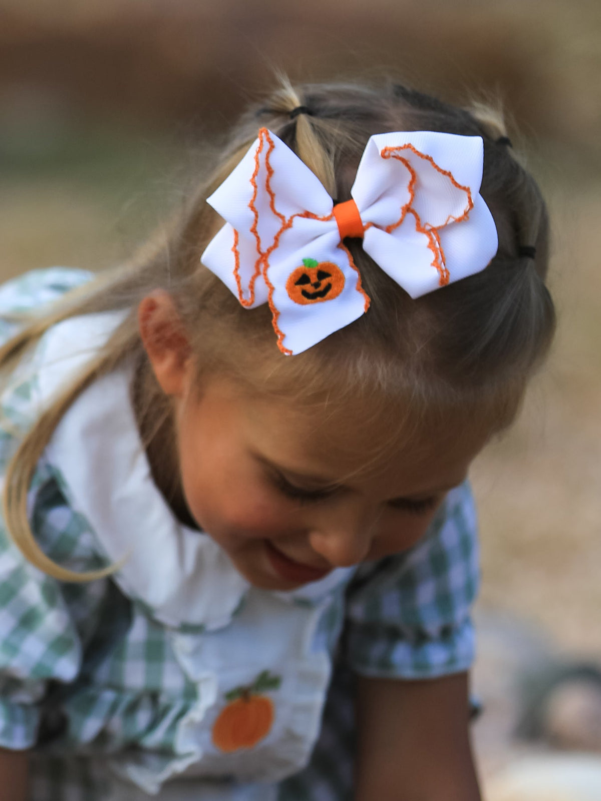 Halloween Pumpkin Bow Hairpin - Rylee Faith Designs - Flyclothing LLC