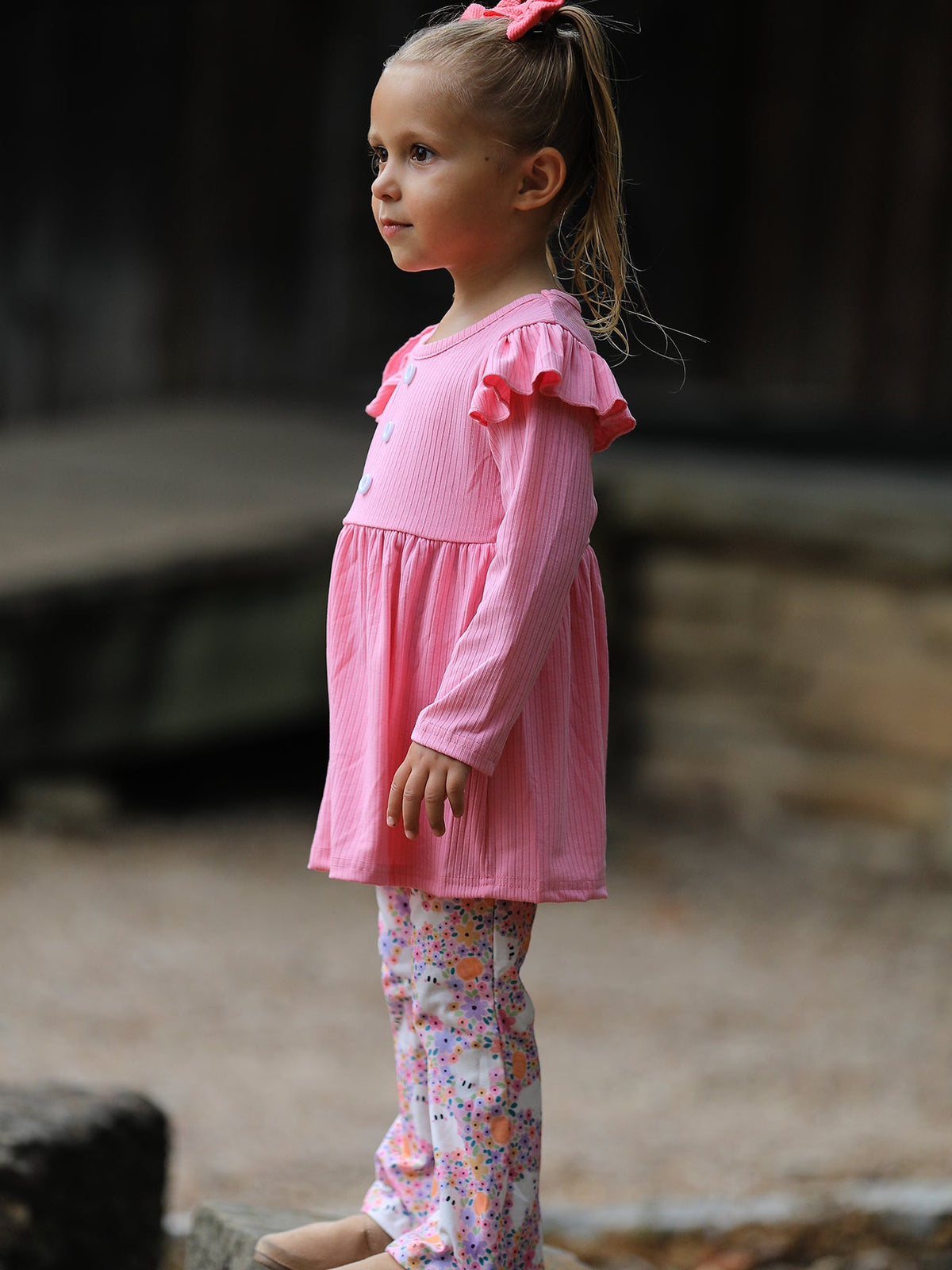 Halloween Ghost Girls Bell Bottom Pant Set Ruffle - Rylee Faith Designs - Flyclothing LLC