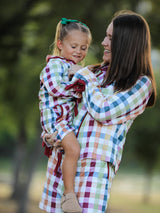 Mommy and Me Fall Plaid Pajama Set - Rylee Faith Designs - Flyclothing LLC