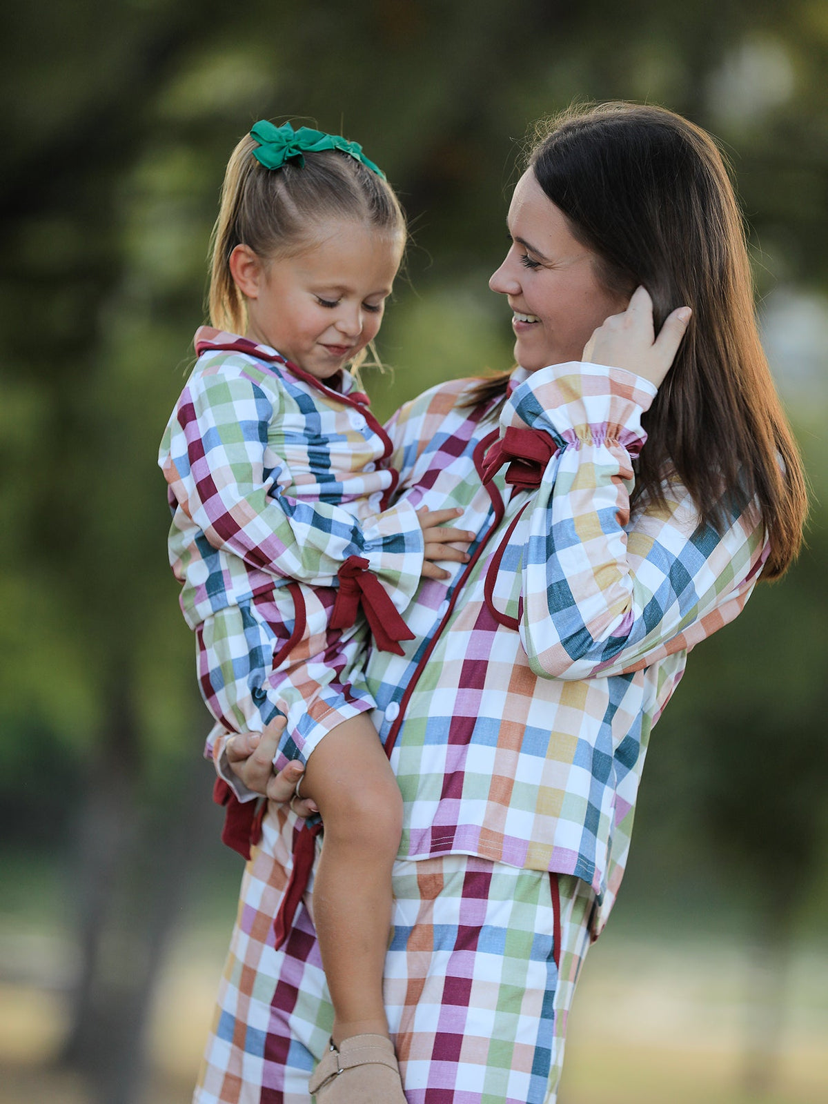 Mommy and Me Fall Plaid Pajama Set - Rylee Faith Designs - Flyclothing LLC