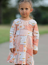 Thanksgiving Halloween Patchwork Girls Dress