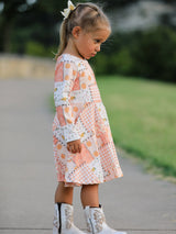 Thanksgiving Halloween Patchwork Girls Dress - Rylee Faith Designs - Flyclothing LLC