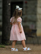 Western Horse Embroidery Girls Dress Lace Petals Collar Puff Sleeve - Rylee Faith Designs - Flyclothing LLC