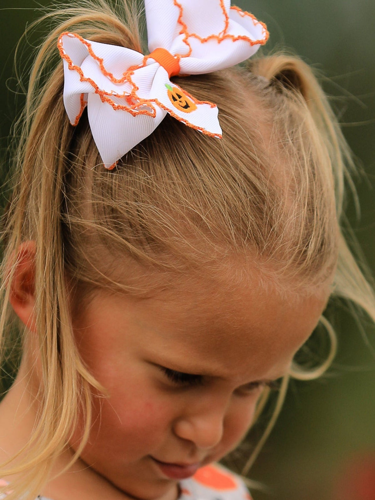 Halloween Pumpkin Bow Hairpin - Rylee Faith Designs - Flyclothing LLC