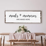 Meals And Memories Are Made Here Sign - Tailored Canvases - Flyclothing LLC