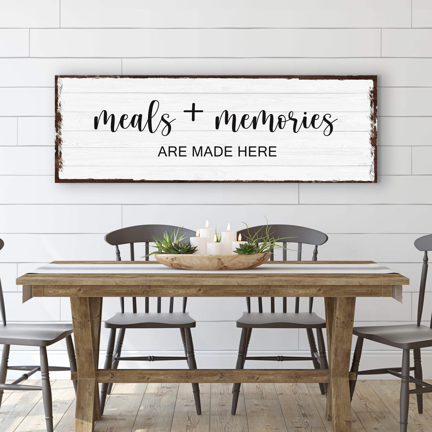 Meals And Memories Are Made Here Sign - Tailored Canvases - Flyclothing LLC