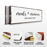 Meals And Memories Are Made Here Sign - Tailored Canvases - Flyclothing LLC
