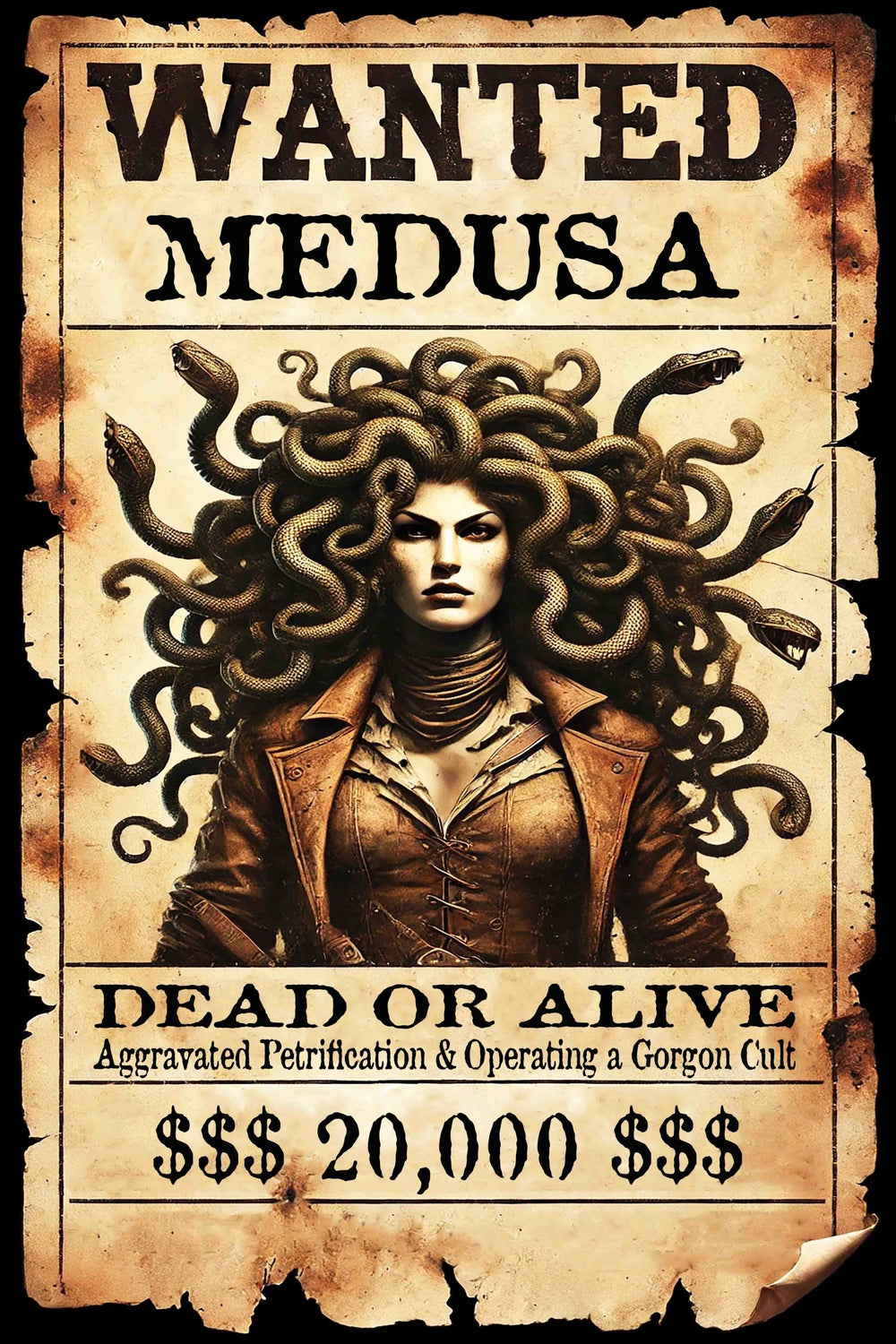Black Market Art Company MEDUSA WANTED Art Prints Print