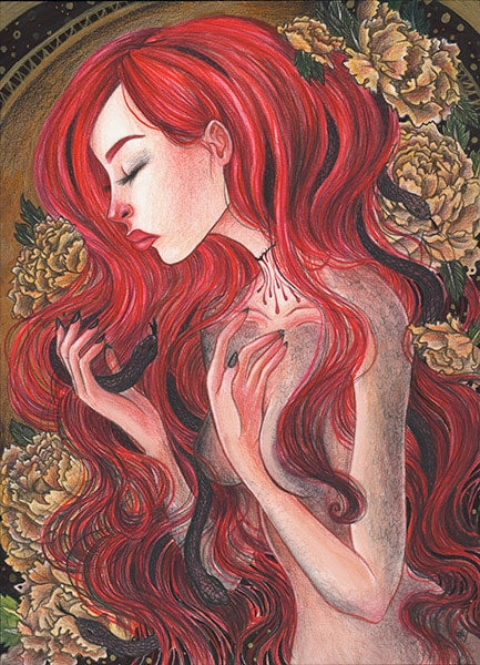 Black Market Art Company Medusa Girl Print