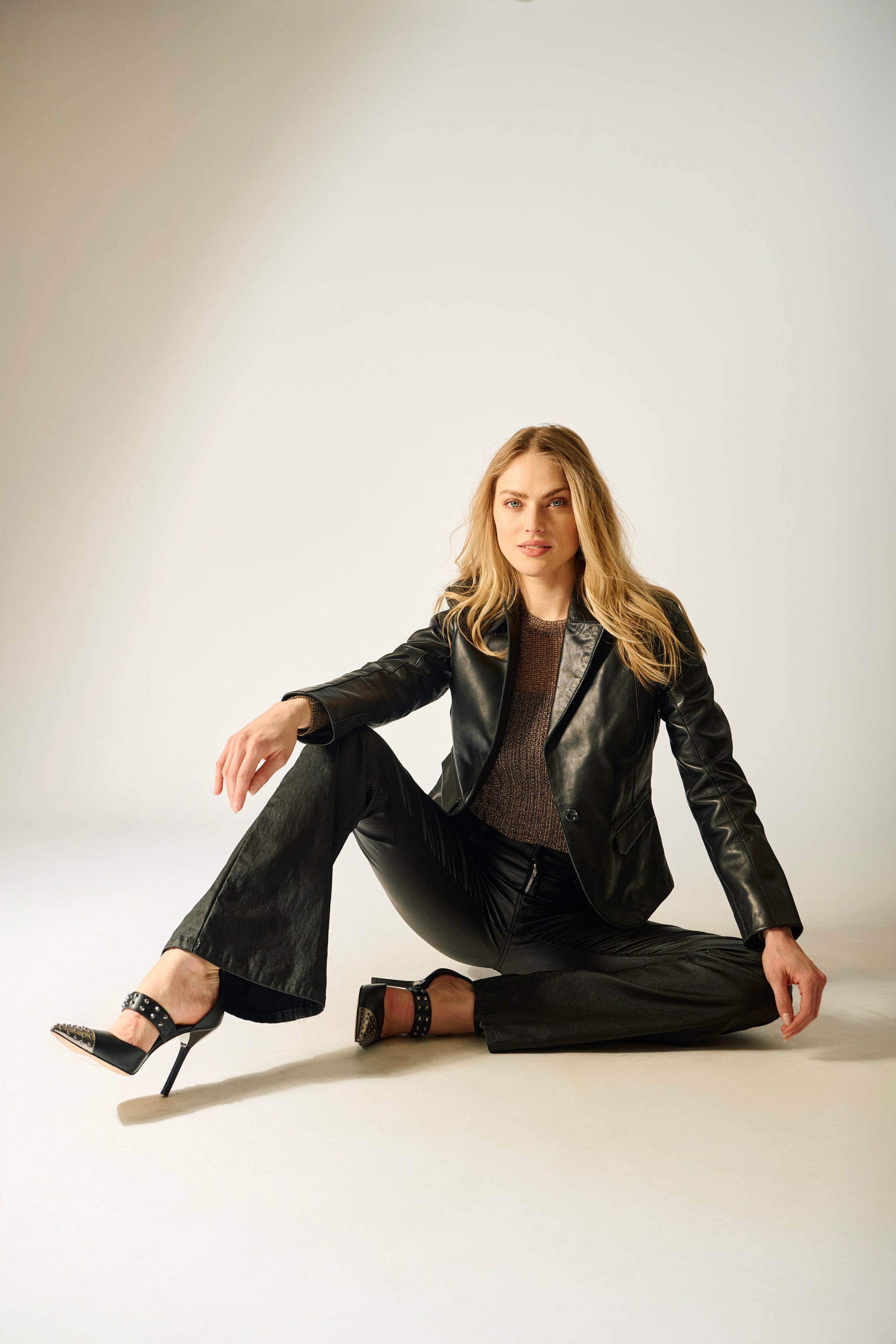 Megan RF Leather Blazer