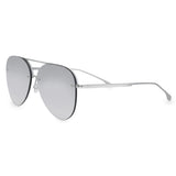 Smaller Megan 2 - Silver Metal Aviator Sunglasses - TopFoxx - Flyclothing LLC