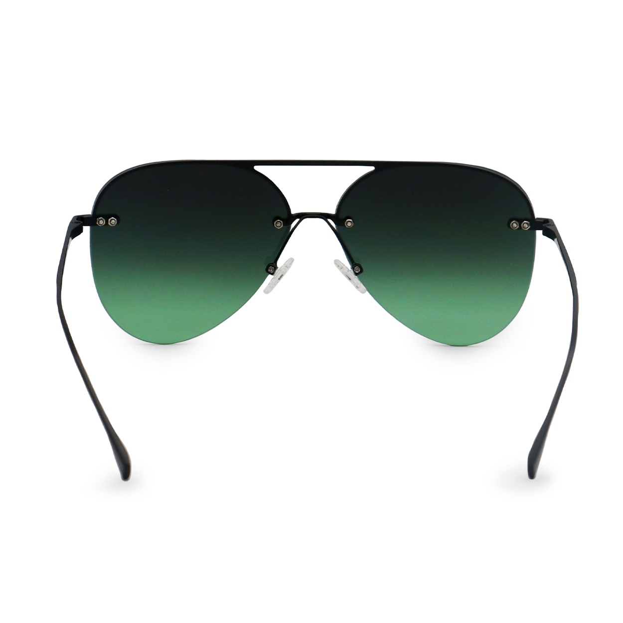 Smaller Megan 2 - Dark Green Metal Aviator Sunglasses - TopFoxx - Flyclothing LLC