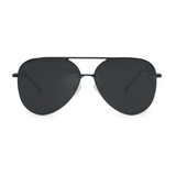 Smaller Megan 2 Jet Black- Aviator Sunglasses - TopFoxx - Flyclothing LLC