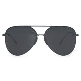 Smaller Megan 2 Jet Black- Tangle Free Aviator Sunglasses - TopFoxx - Flyclothing LLC