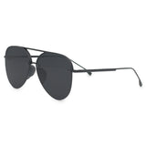 Smaller Megan 2 Jet Black- Tangle Free Aviator Sunglasses - TopFoxx - Flyclothing LLC