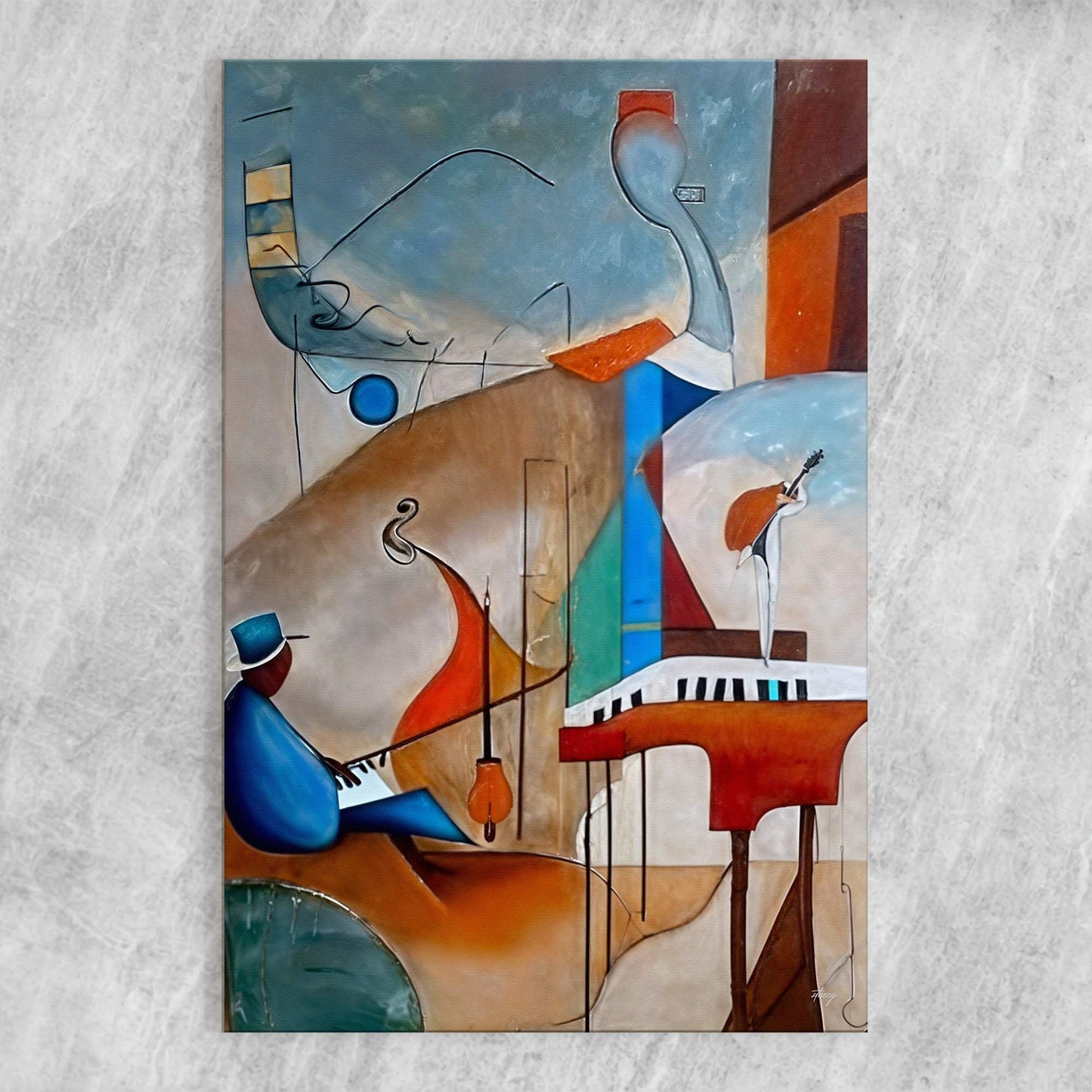 Canvas Print: "Melodic Abstraction" - Tailored Canvases - Flyclothing LLC