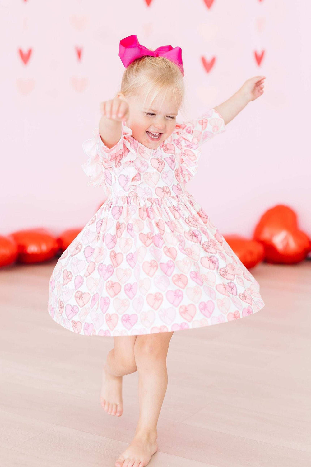 Melt My Heart 3/4 Sleeve Ruffle Twirl Dress - Mila & Rose ® - Flyclothing LLC