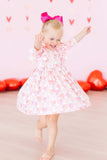 Melt My Heart 3/4 Sleeve Ruffle Twirl Dress - Mila & Rose ® - Flyclothing LLC