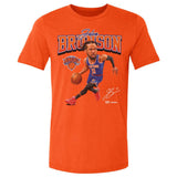 Jalen Brunson New York Knicks Caricature WHT - 500 LEVEL - Flyclothing LLC