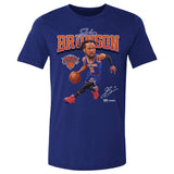 Jalen Brunson New York Knicks Caricature WHT - 500 LEVEL - Flyclothing LLC