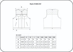 6683.SV - Mens Diamond Stitch Leather Vest