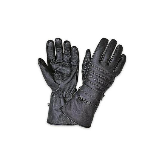 Premium Leather Gauntlet Gloves for Motorcycles