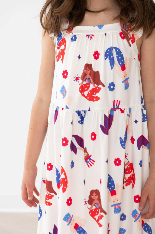 SALE Mer-Made in the USA Ruffle Cross Back Dress - Mila & Rose ® - Flyclothing LLC