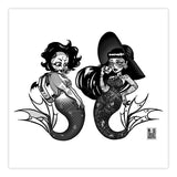 Black Market Art Company Mermaid Besties Print
