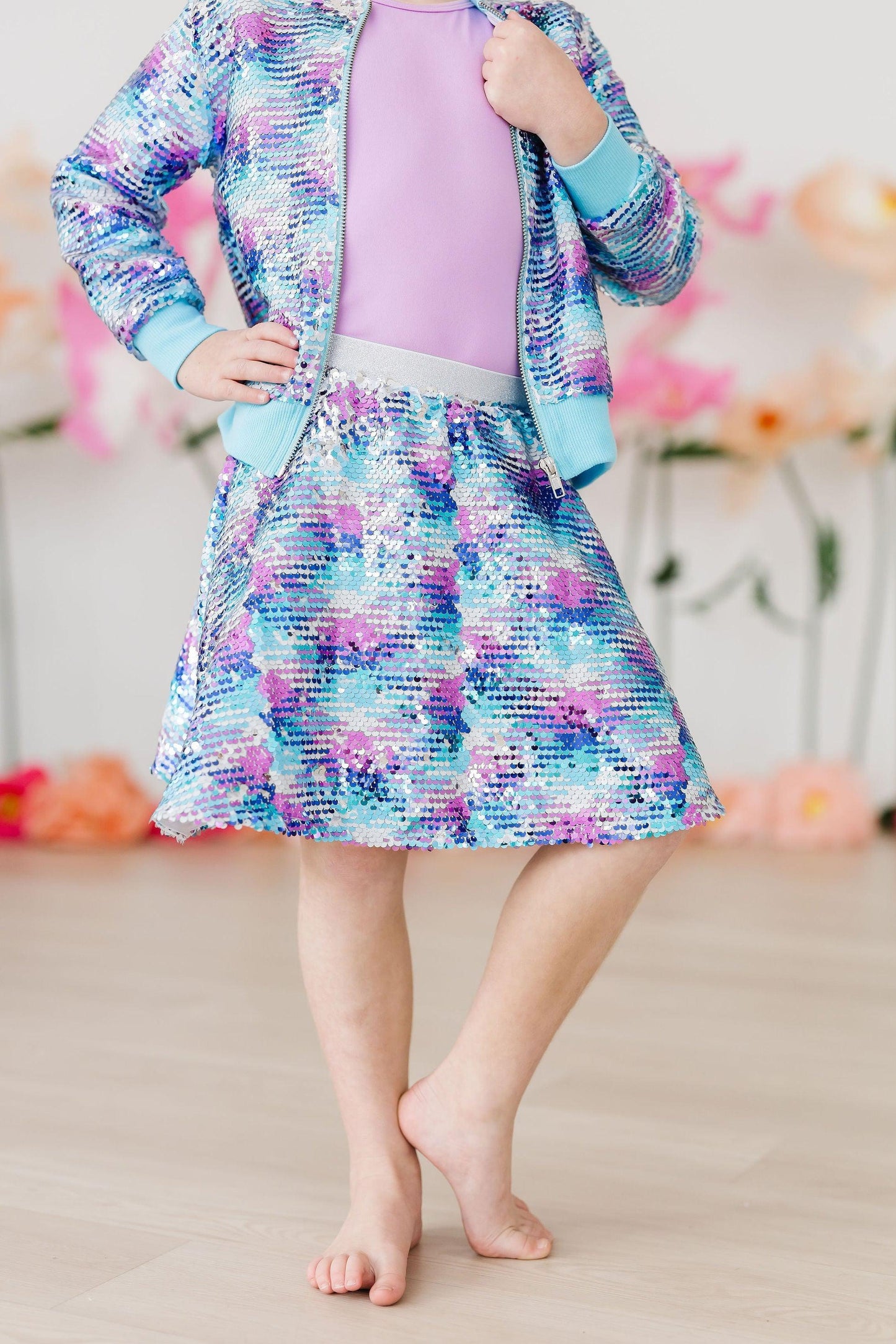 Mermaid Flip Sequin Twirl Skort - Mila & Rose ® - Flyclothing LLC