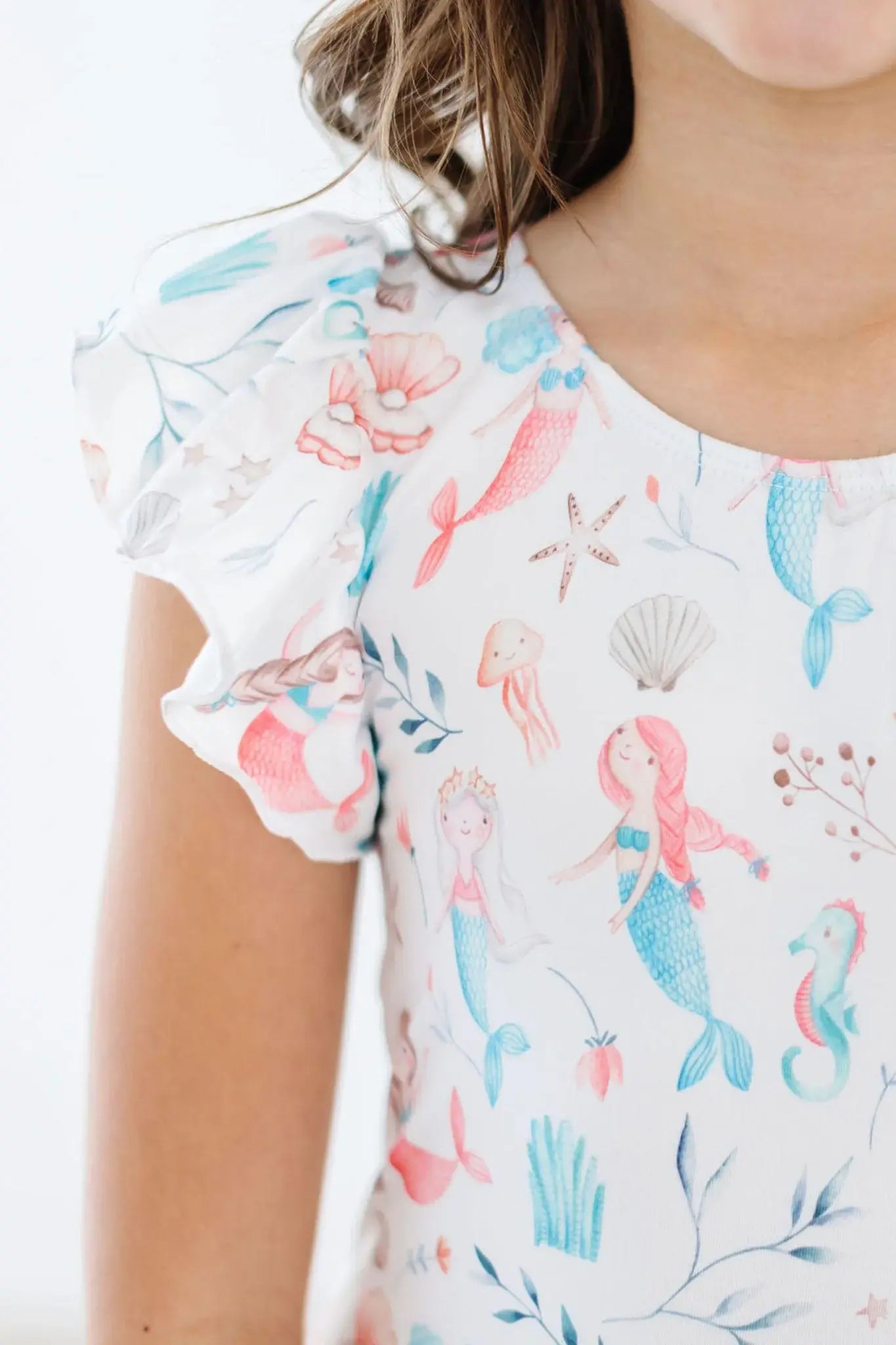 Mermaid Friends S/S Flutter Sleeve Leotard - Mila & Rose ® - Flyclothing LLC