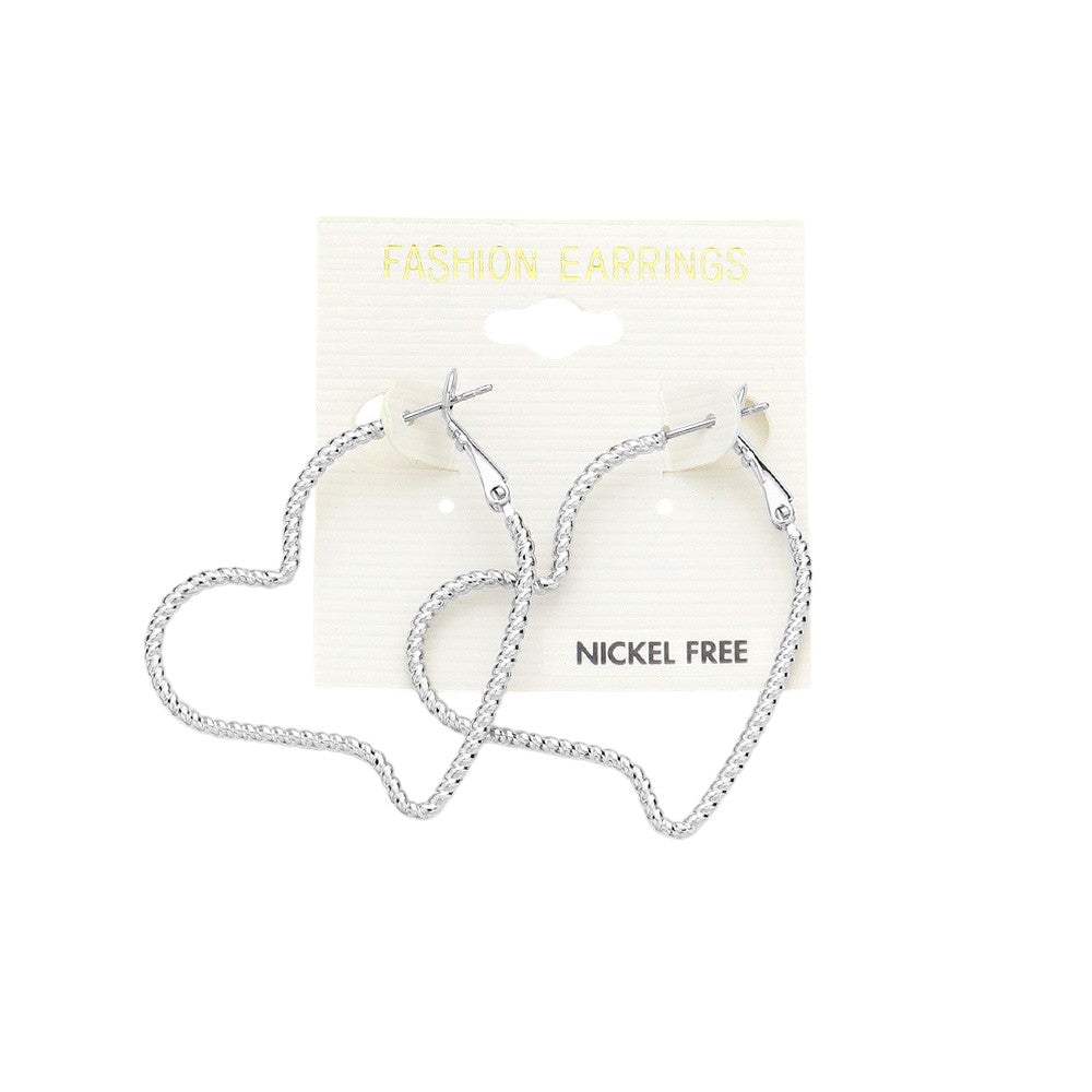 Metal Heart Hoop Earrings - Madeline Love - Flyclothing LLC