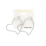 Metal Heart Hoop Earrings - Madeline Love - Flyclothing LLC