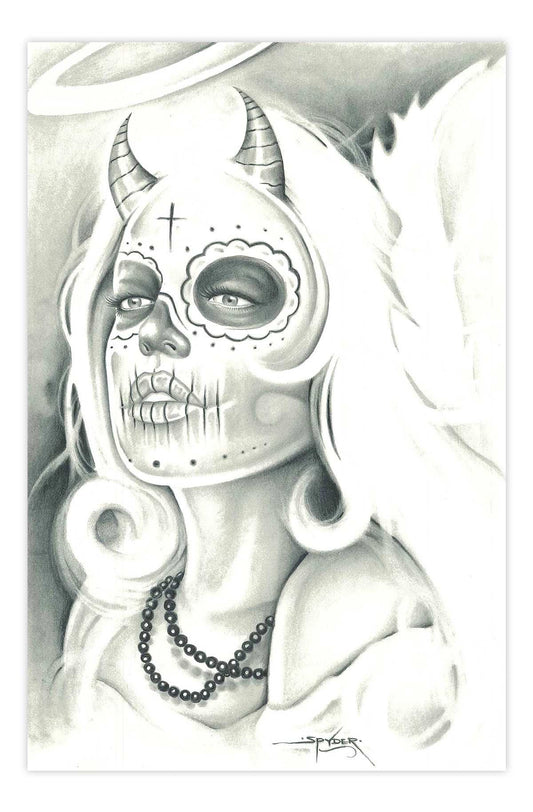 Black Market Art Company Mexican Angel Print - Black Market Art Company - Flyclothing LLC