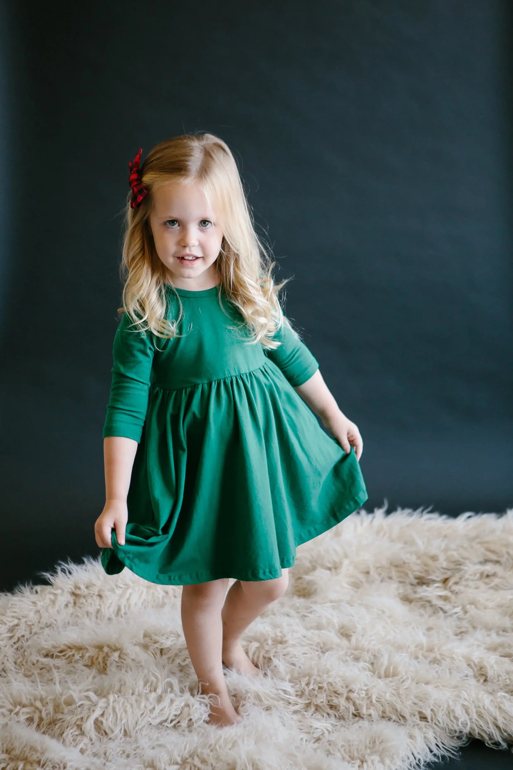 Spruce 3/4 Sleeve Pocket Twirl Dress - Mila & Rose ® - Flyclothing LLC