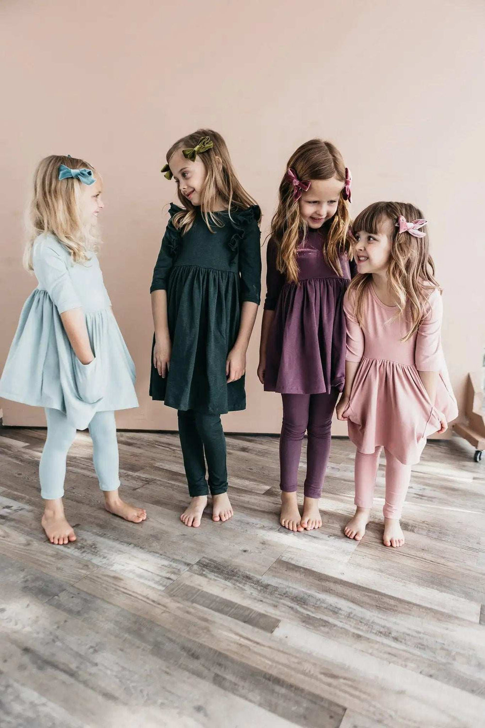 Sage 3/4 Sleeve Pocket Twirl Dress - Mila & Rose ® - Flyclothing LLC