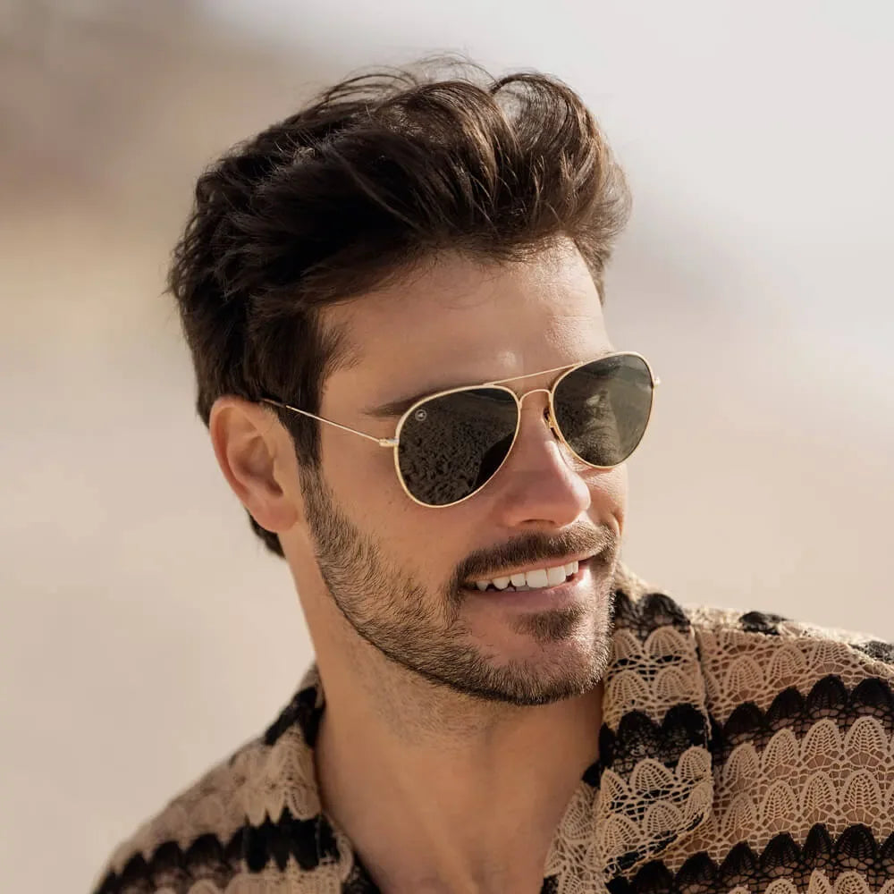 Gold / Aviator Green Mile Highs - Knockaround - Flyclothing LLC