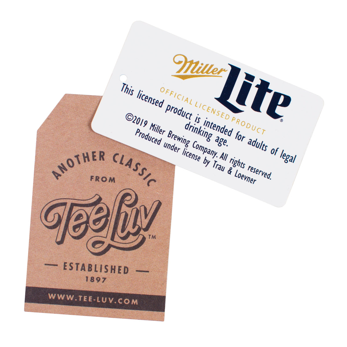 Miller Lite Beer Logo Front and Back Print T-Shirt - Denim Black Heather