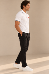 Happy Polo Shirt - White - Buki - Flyclothing LLC