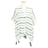 Aztec Pattern Tassel Poncho Kimono Cover Up - Madeline Love - Flyclothing LLC