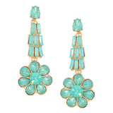 Crystal Rhinestone Flower Evening Earrings - Madeline Love - Flyclothing LLC