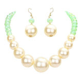 Faceted Beaded Chunky Pearl Necklace - Madeline Love - Flyclothing LLC