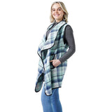 Fashionable Plaid Check Vest With Pocket - Madeline Love - Flyclothing LLC